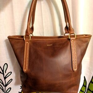 Brown Leather Tote Bag